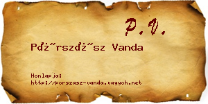 Pórszász Vanda névjegykártya